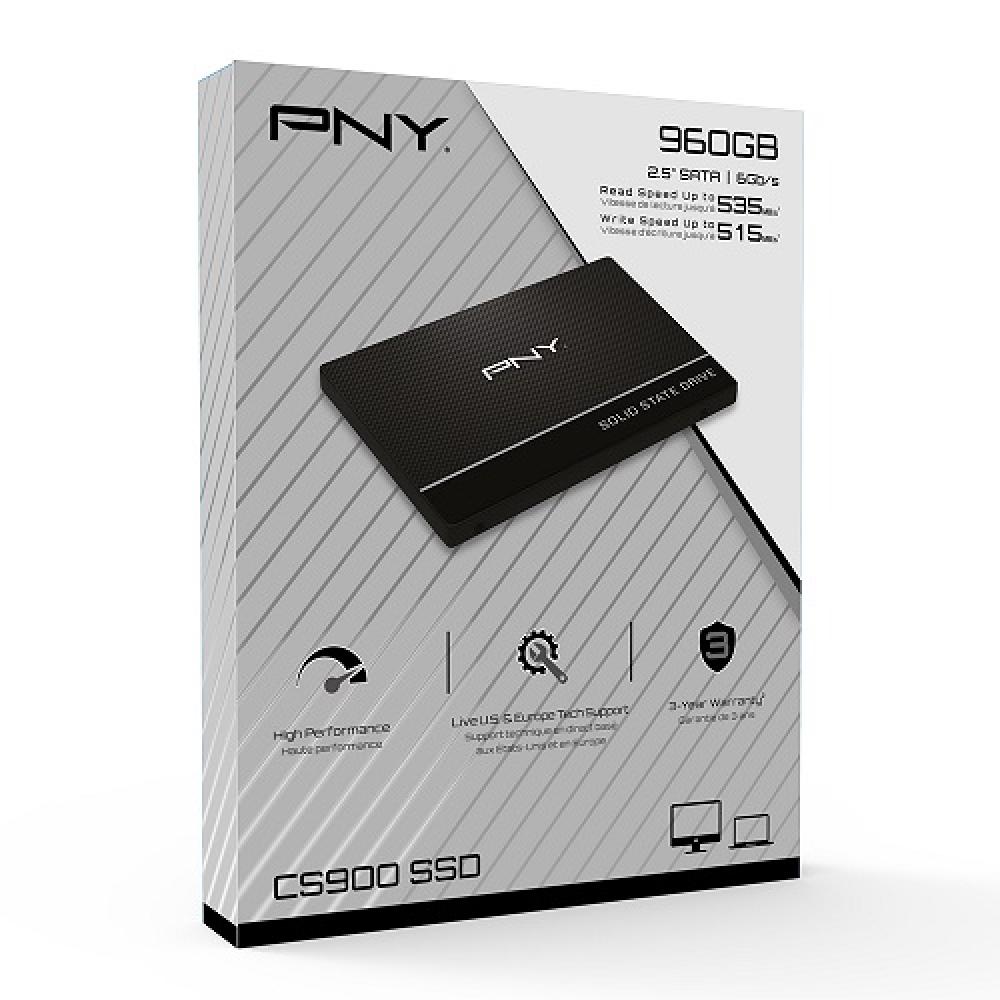 PNY CS900 960GB 535/515MB/s 2.5" SATA3 SSD Disk (SSD7CS900-960-PB)