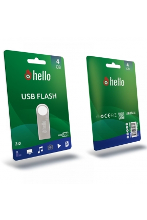 HELLO 4 GB METAL USB FLASH BELLEK
