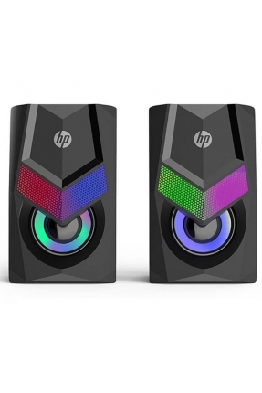 HP DHE-6000 USB + 3.5MM JACKLI RGB IŞIKLI MULTIMEDYA STEREO 2X3 WATT 1+1 PC HOPARLÖR