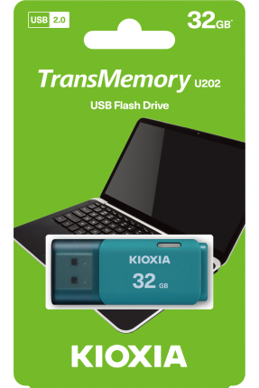 32GB USB2.0 KIOXIA MAVİ USB BELLEK LU202L032GG4