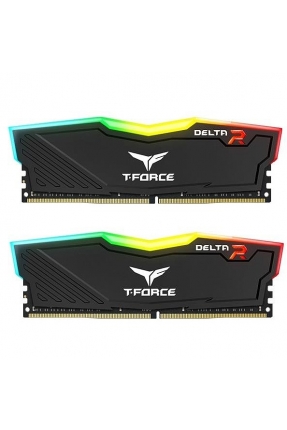 16 GB DDR4 3200 Mhz T-FORCE DELTA RGB BLACK 8GBx2 TEAM TF3D416G3200HC16CDC01